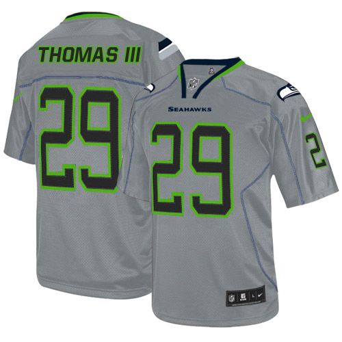 Men's Elite Earl Thomas III Nike Jersey Lights Out Grey - #29 NFL Seattle Seahawks